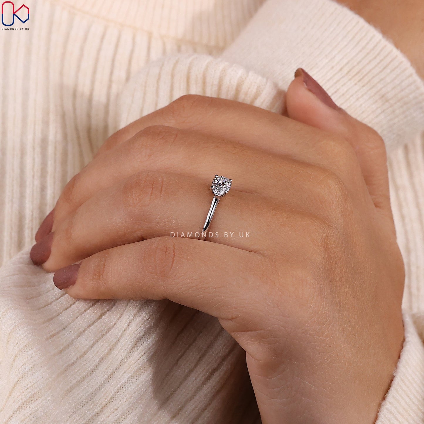 Pear diamond East West Diamond Ring