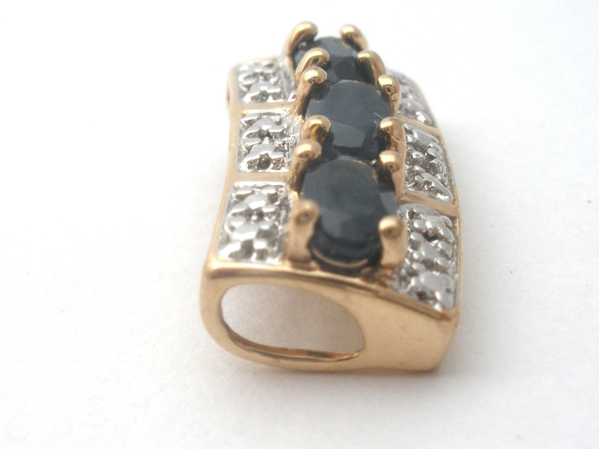 Sapphire & Diamond 925 Slide Pendant by Ross Simons