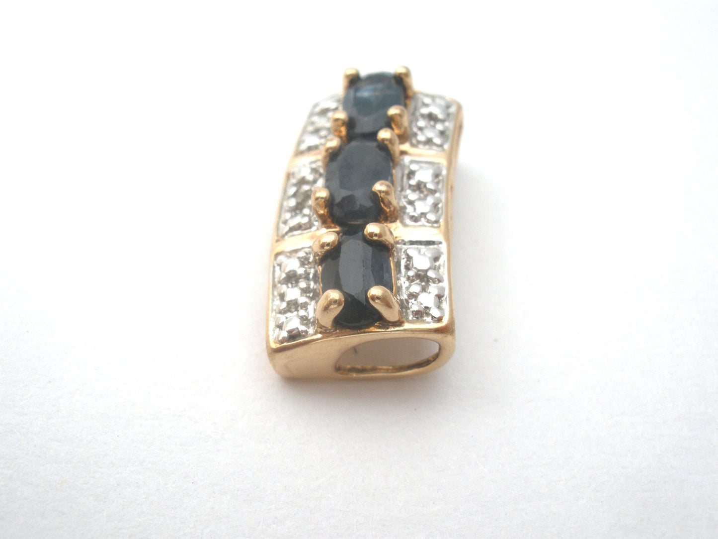 Sapphire & Diamond 925 Slide Pendant by Ross Simons