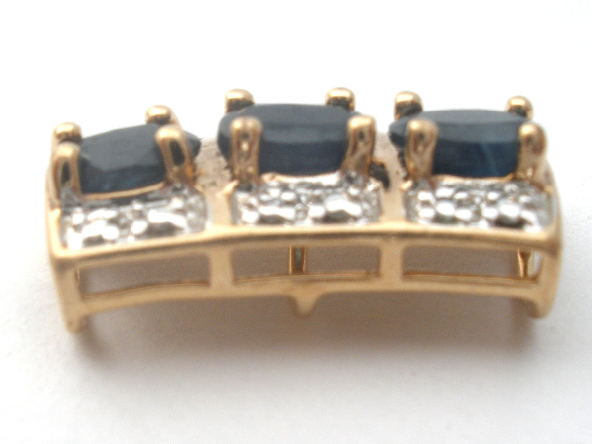 Sapphire & Diamond 925 Slide Pendant by Ross Simons