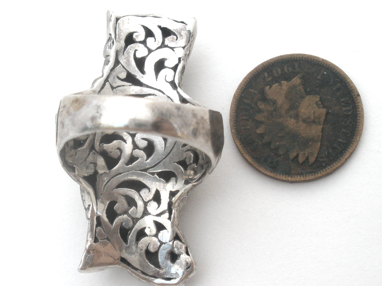 Sarda Owl Ring Sterling Silver Size 8
