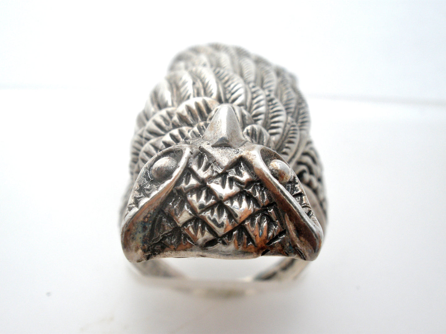 Sarda Owl Ring Sterling Silver Size 8