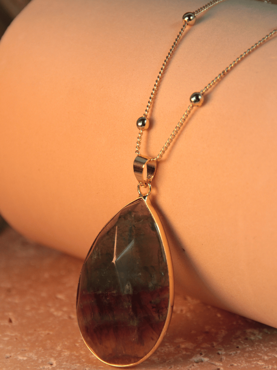 AGUSTINA Long Necklace - Water drop pendant