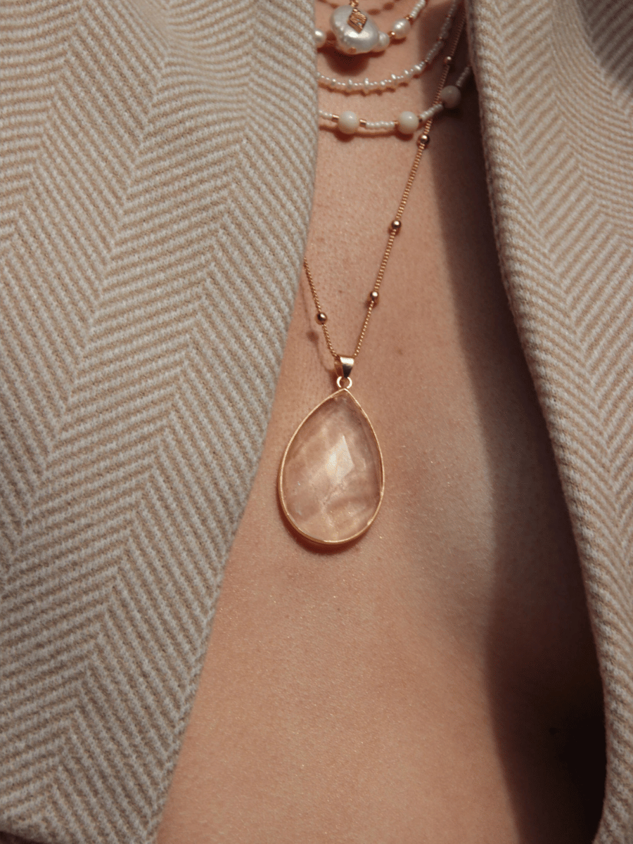 AGUSTINA Long Necklace - Water drop pendant