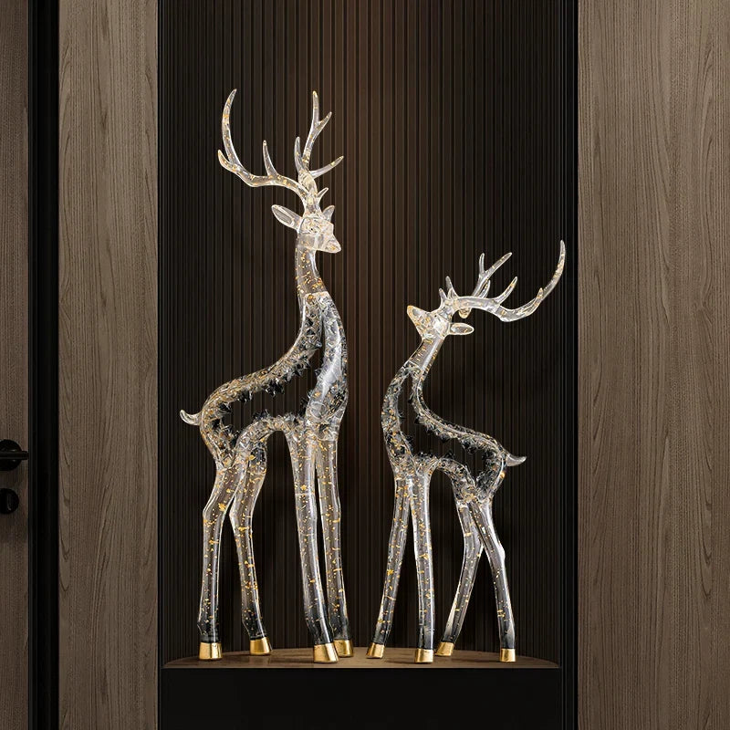 Crystal-Form Stag Sculpture