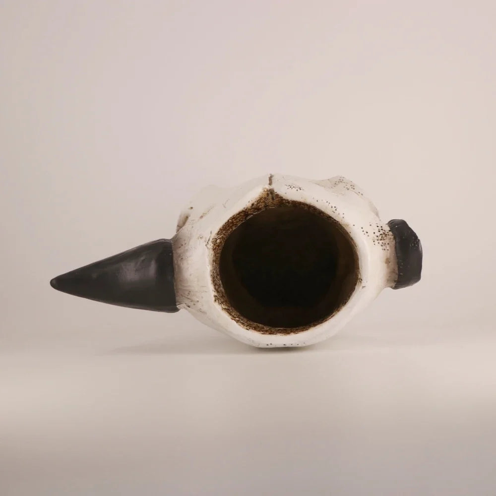 Bull Skull Resin Planter