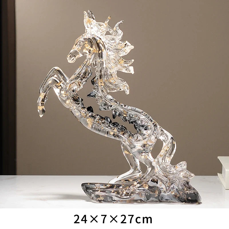 Crystal-Form Horse Sculpture