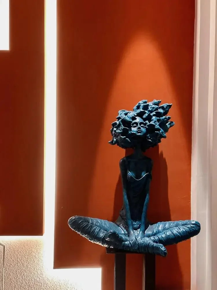 Seated Figure with Wild Hair