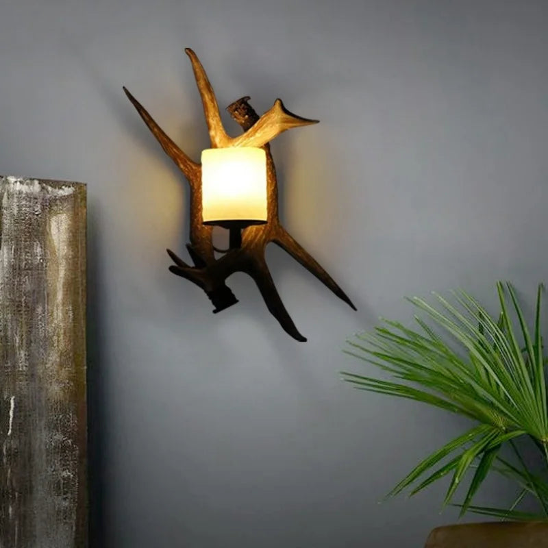 Resin Antler Wall Sconce