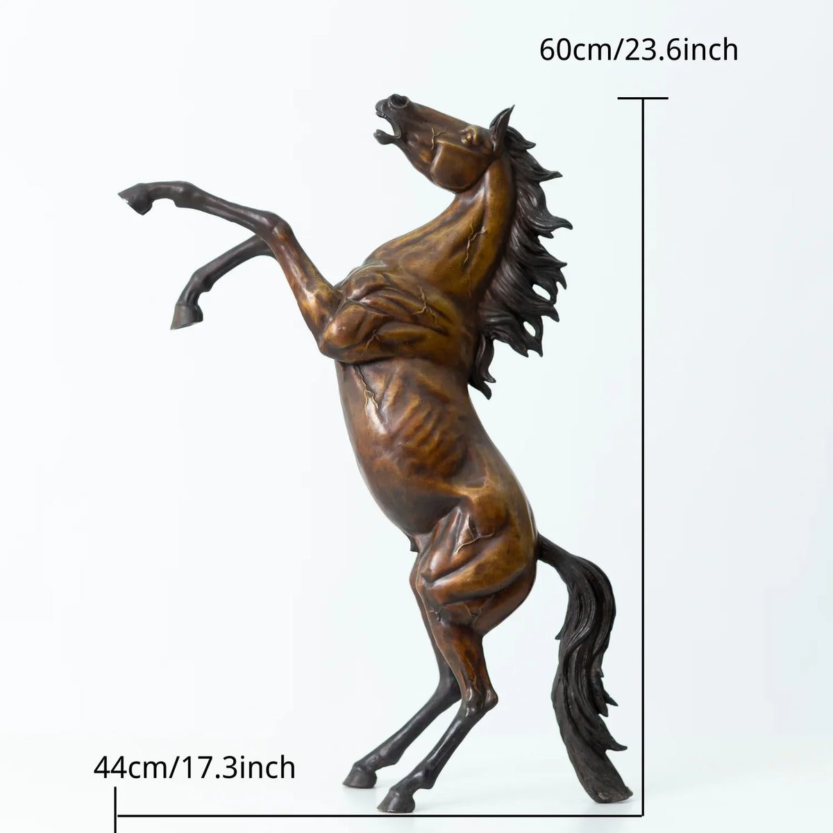 Rearing Horse Bronze Sculpture