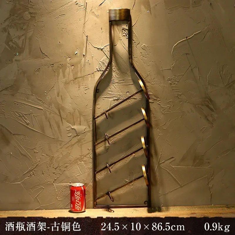 Bottle-Form Wall Wine Rack
