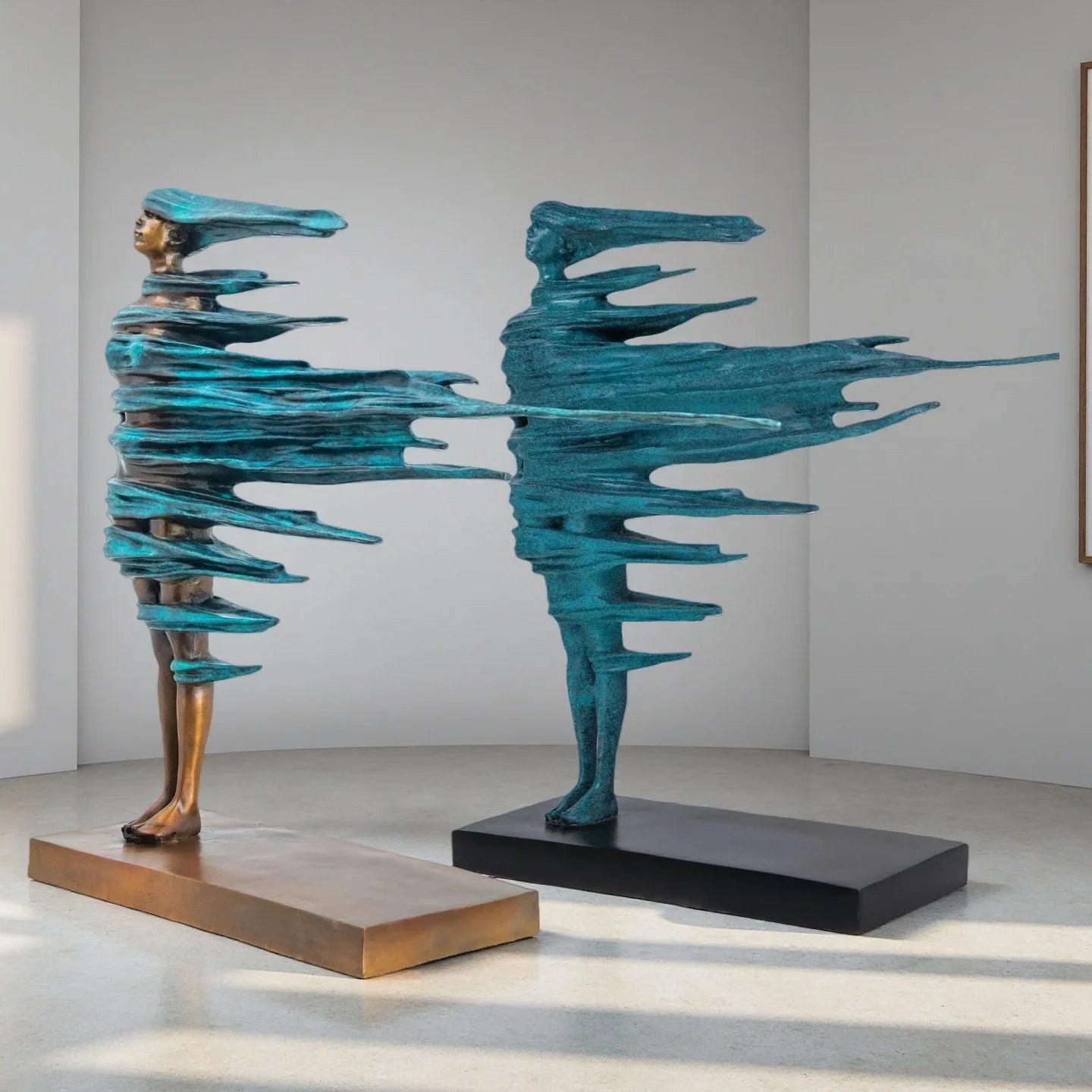THE CURRENT | Wind-Form Female Bronze Sculpture