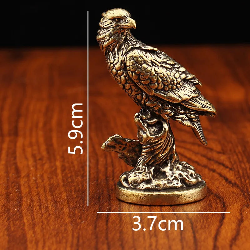 Miniature Brass Eagle Sculpture