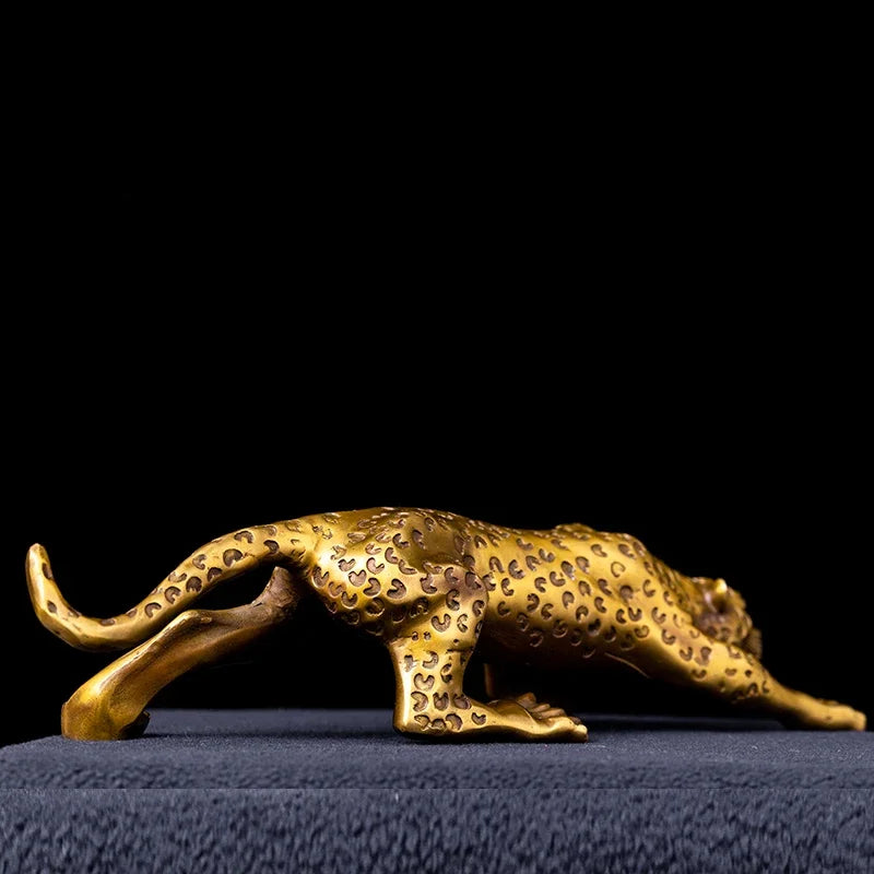PANTHERA | Hand-Cast Bronze Stalking Leopard