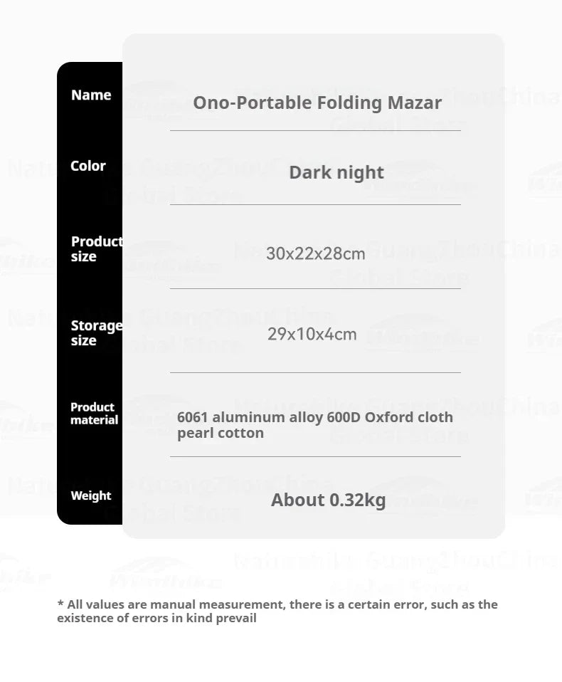 BLACKDOG Portable Folding Stool Ultralight Foldable Storage Seat Camping Fishing Mini Chair Outdoor Load 120kg 6061 Aluminum Alloy 600D Oxford Cloth