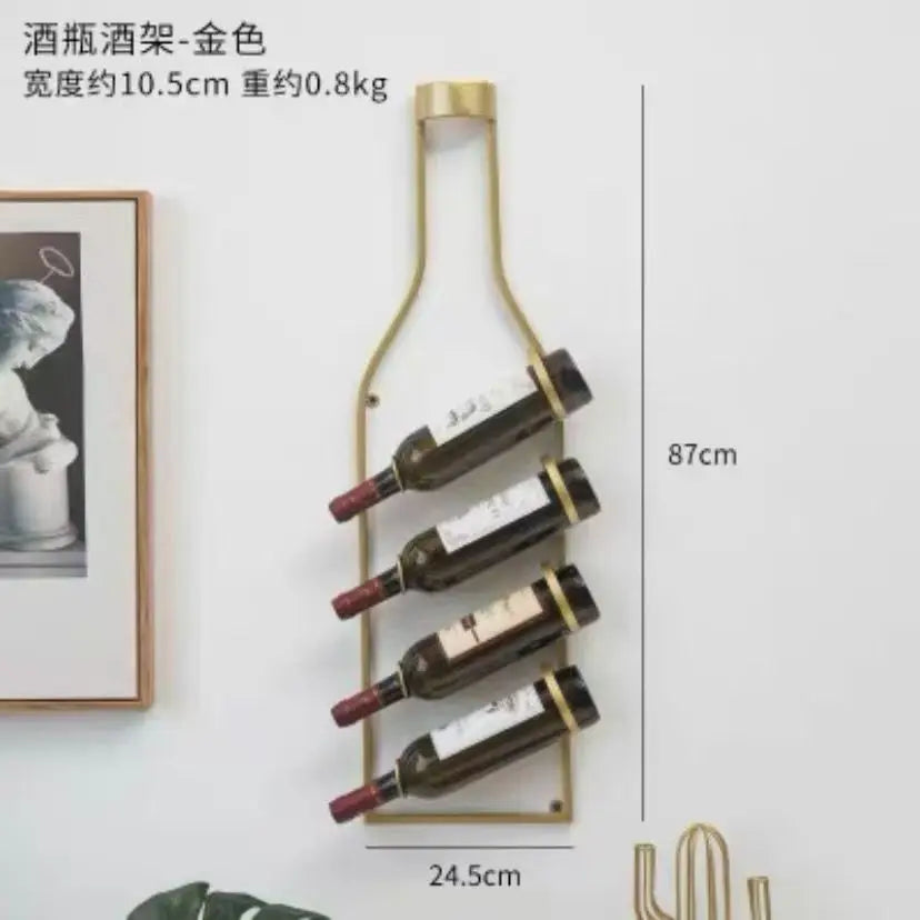 Bottle-Form Wall Wine Rack