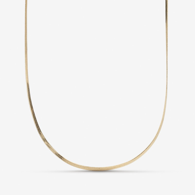 Hannah Herringbone Gold Chain Necklace