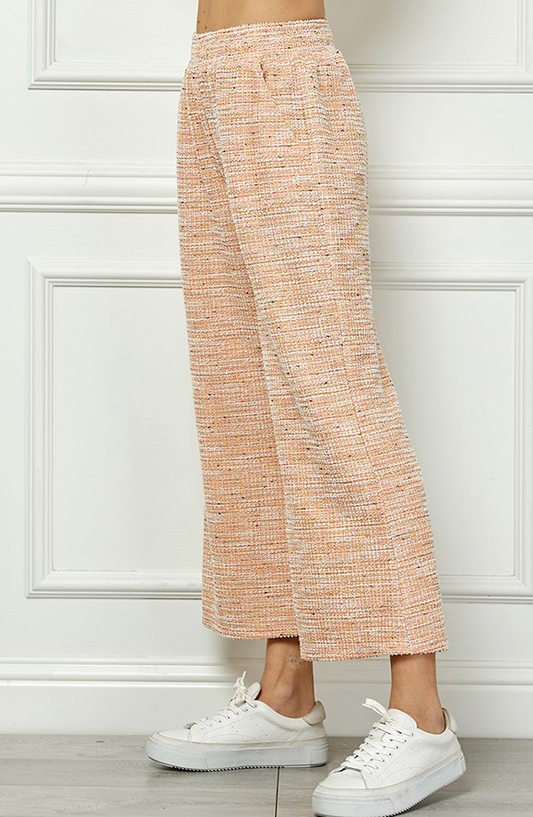 Skylar Boucle Wide Cropped Pants