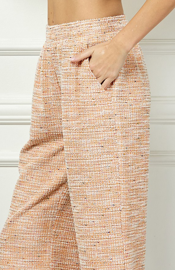 Skylar Boucle Wide Cropped Pants