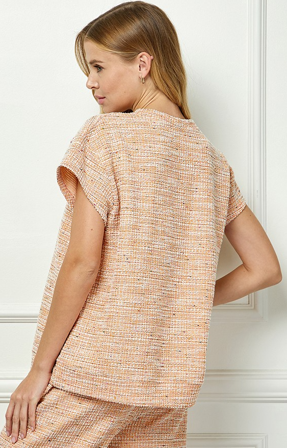 Skylar Boucle Textured Top