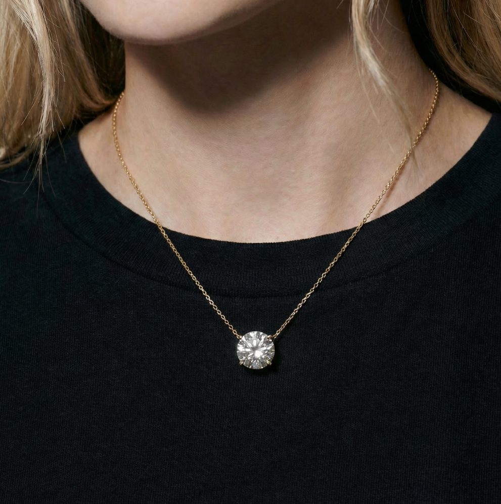 The Certified Sol Necklace | 3 CT | Lab-Grown Diamond
