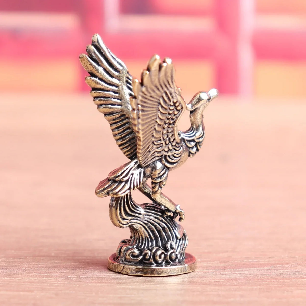 Miniature Brass Phoenix Sculpture
