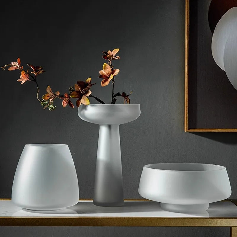 Frosted Glass Vase Collection