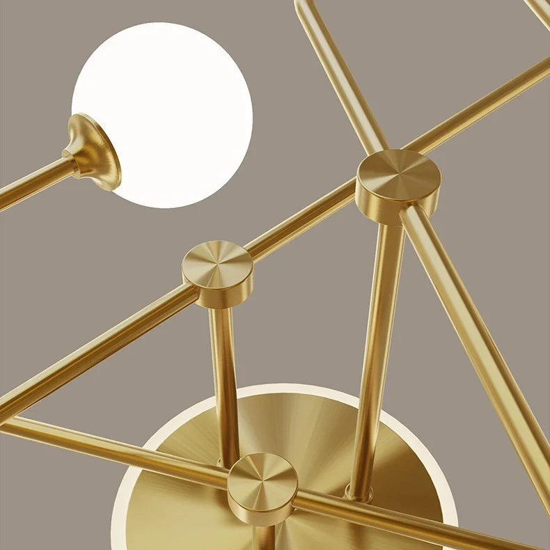 Globe and Ring Semi-Flush Ceiling Light