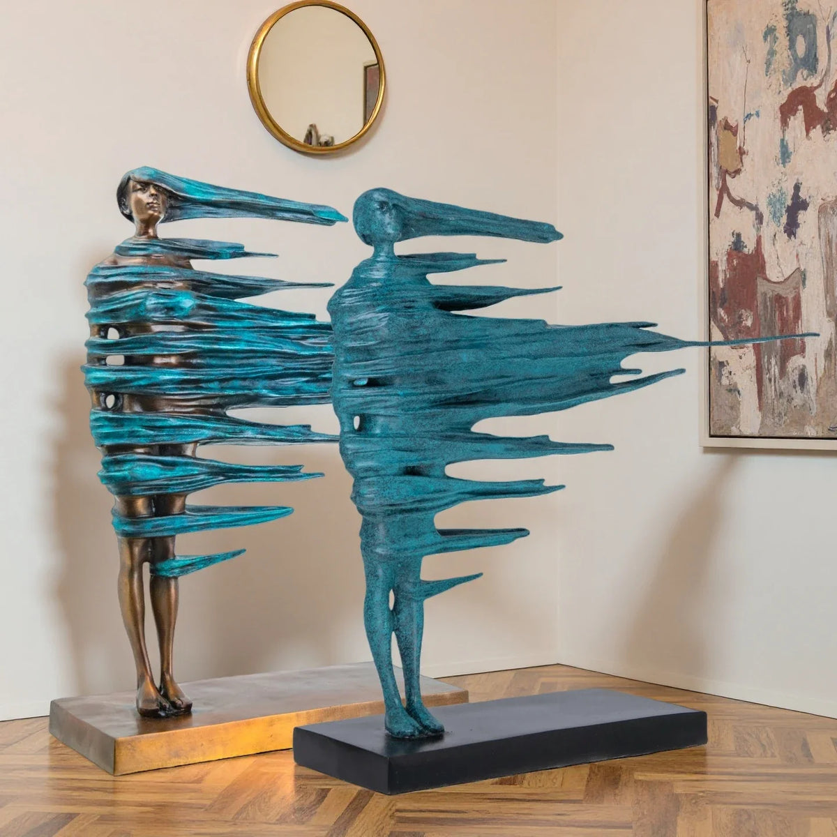 THE CURRENT | Wind-Form Female Bronze Sculpture