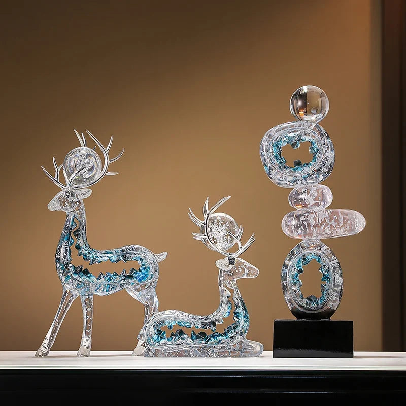 Stacked Totem Resin Sculpture