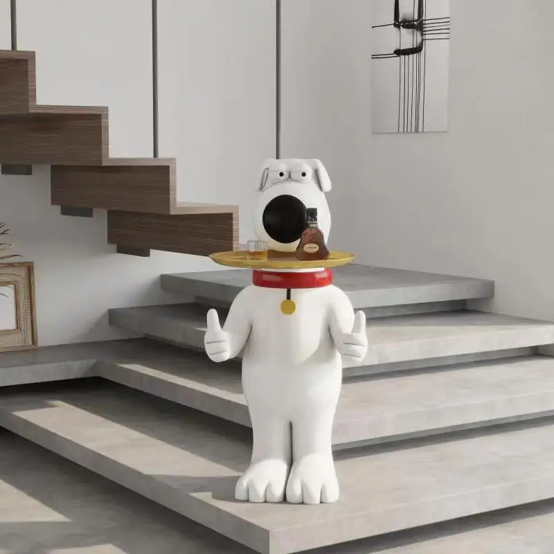 THE CONCIERGE | Standing Dog Butler Sculpture