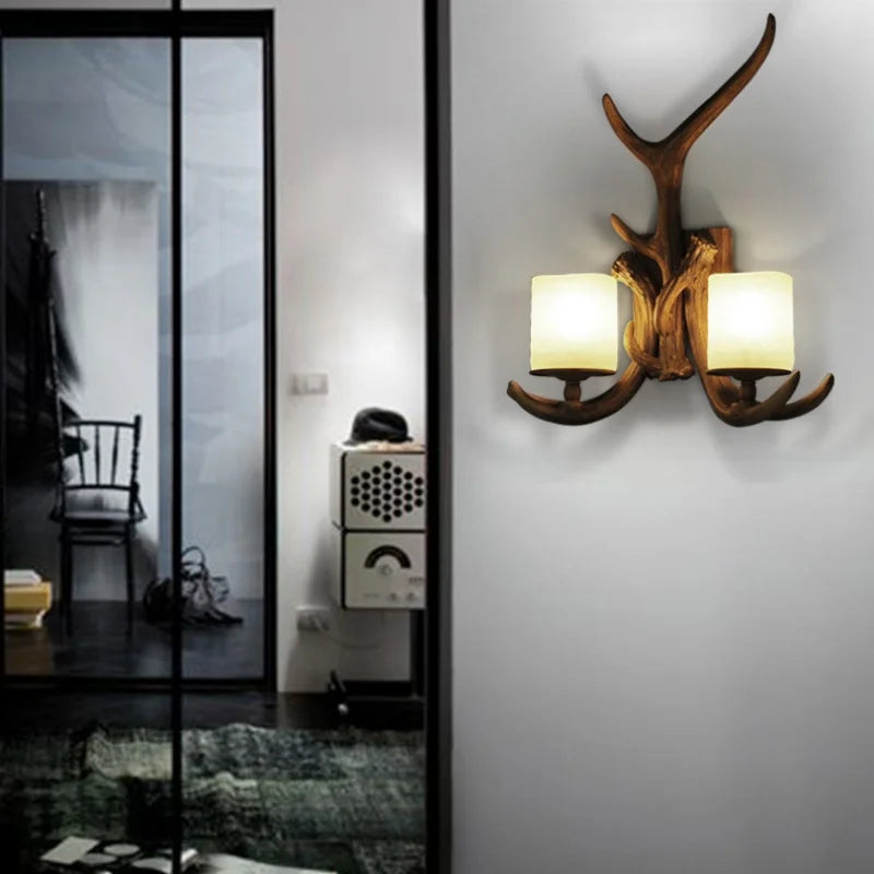 Resin Antler Wall Sconce