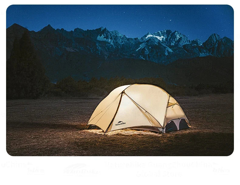 Naturehike MONGAR Series UL Tent Portable Ultralight 1 and 2 Person 15D Nylon Rainproof Expandable Canopy Double Layer Camping Outdoor Hiking Backpacking Cycling Tent