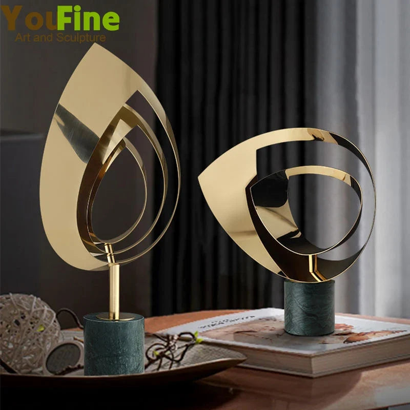 Abstract Polished Steel Sculptures