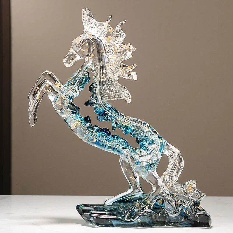 Crystal-Form Horse Sculpture