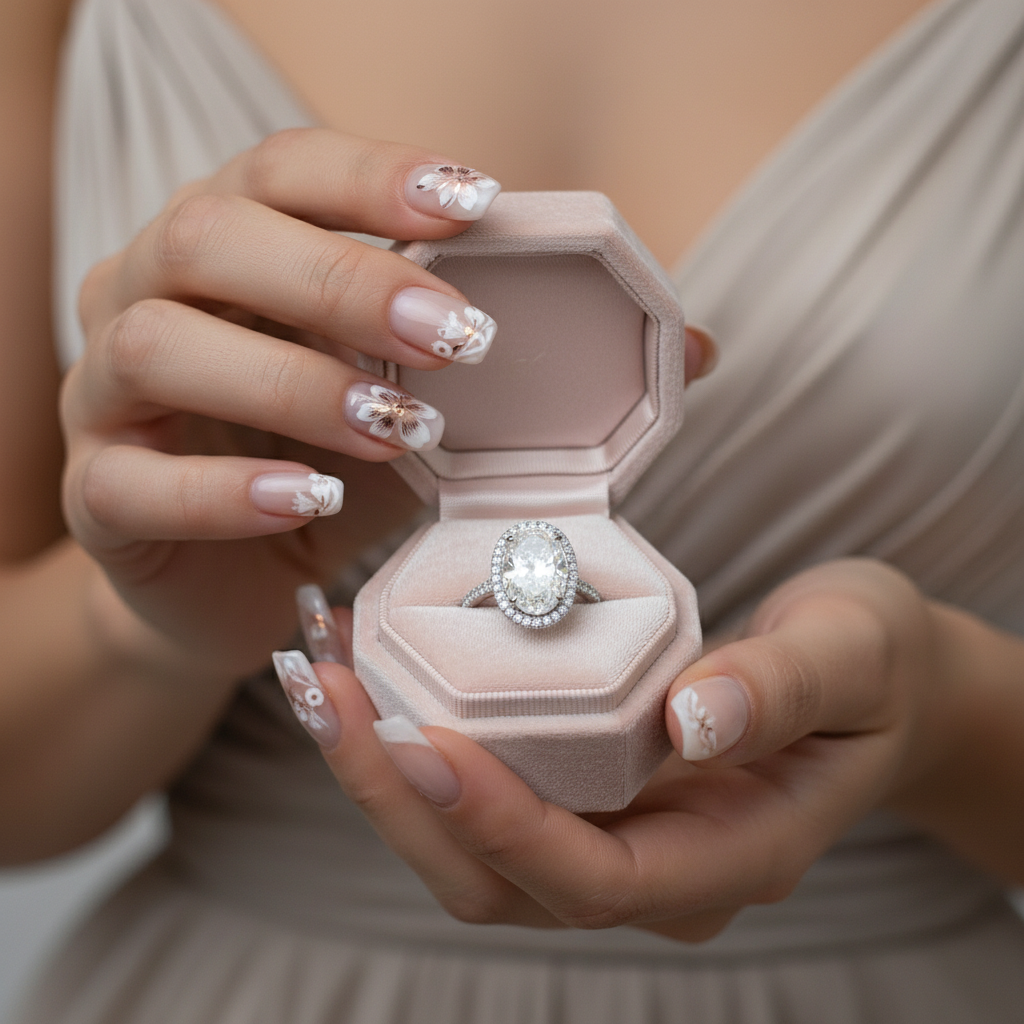 8ct Oval Cut Diamond Option Engagement Ring