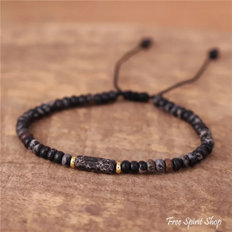 Natural Amazonite Minimalist Adjustable Bracelet