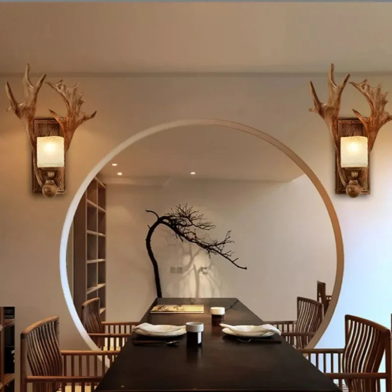 Resin Antler Wall Sconce