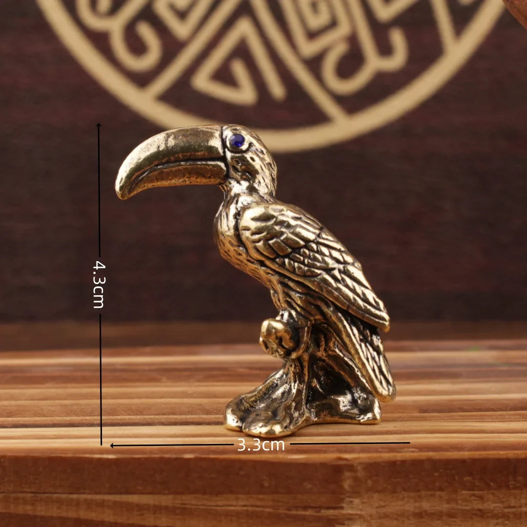 Miniature Brass Toucan Sculpture