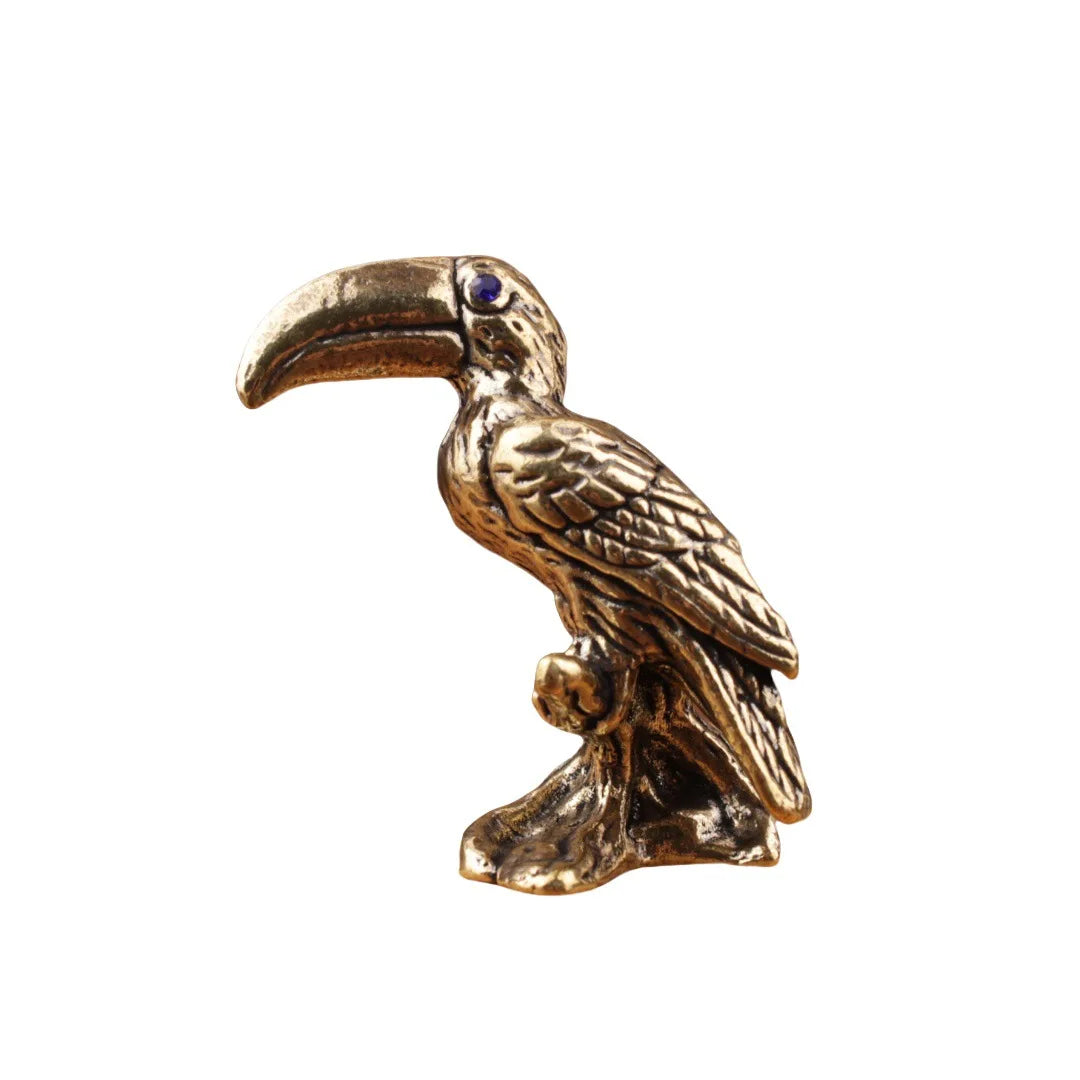 Miniature Brass Toucan Sculpture