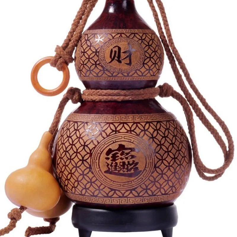Hand-Carved Natural Gourd Wine Flask