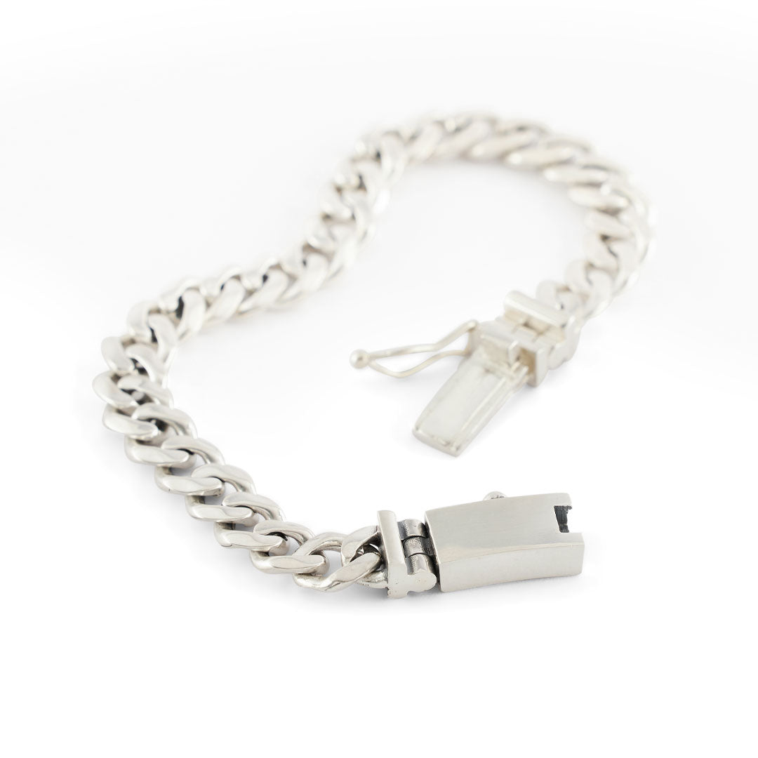 Silver 8mm Curb Bracelet