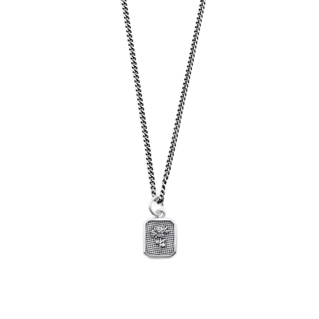 Silver Chrysanth Necklace