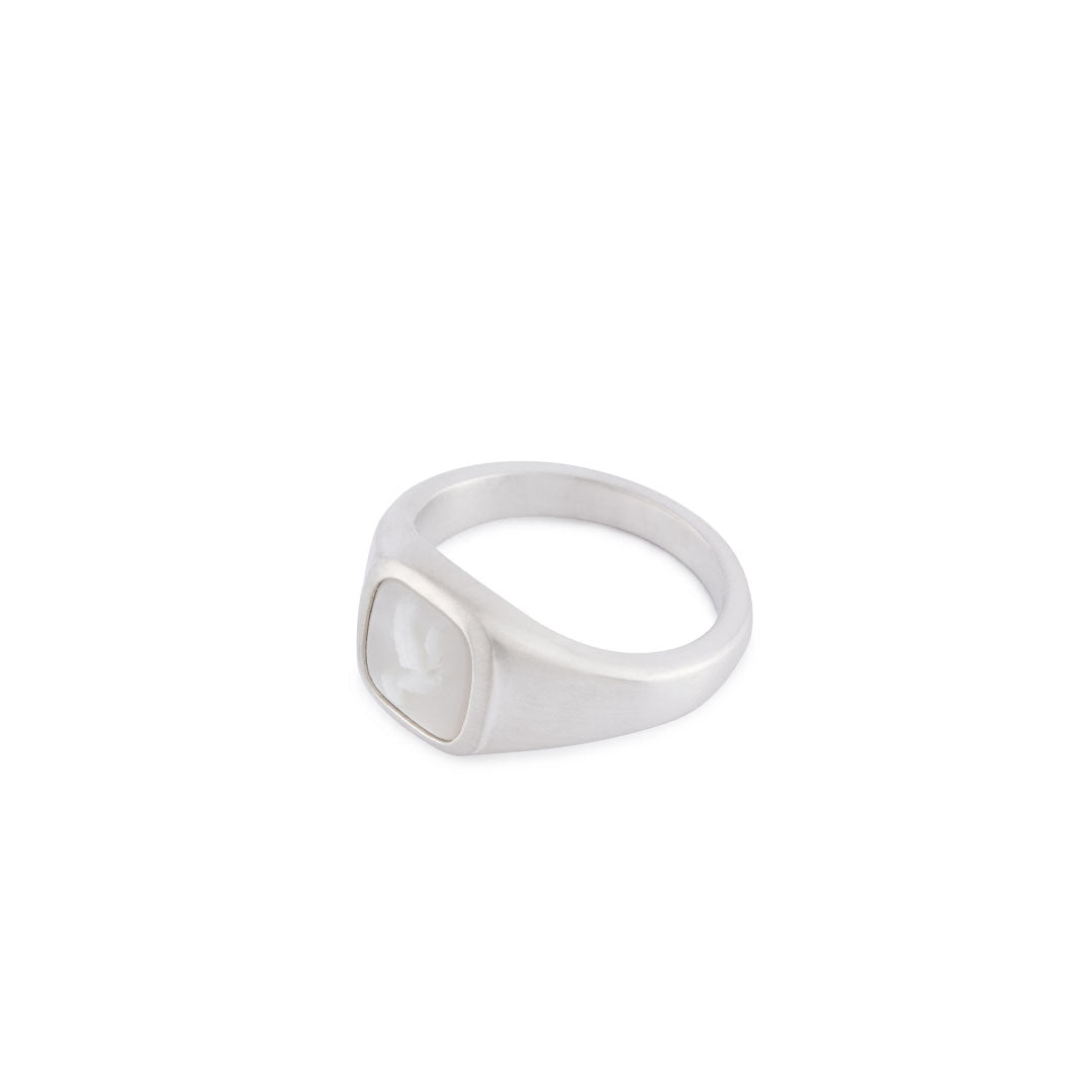 Silver Dove Cameo Ring