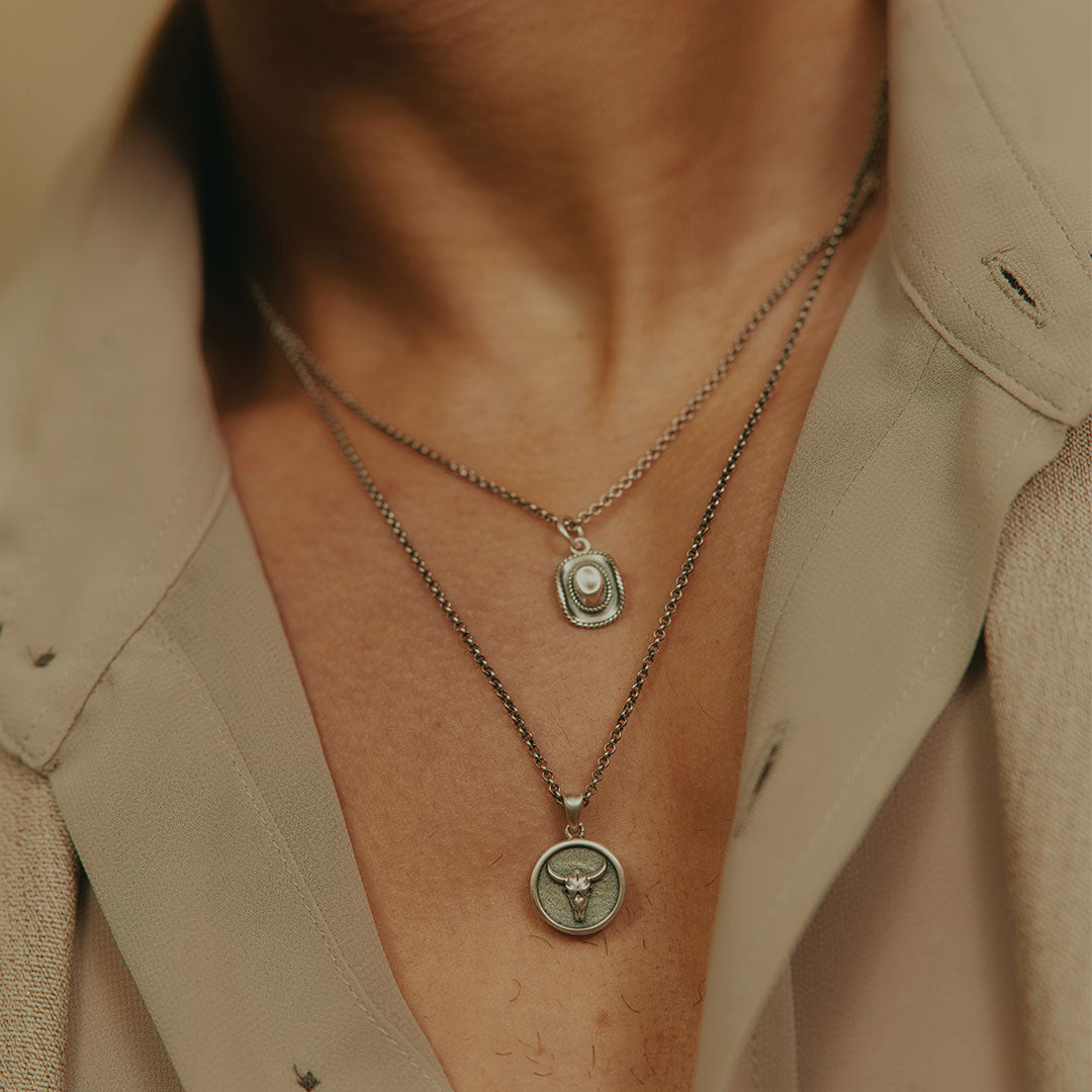 Silver Bull Necklace