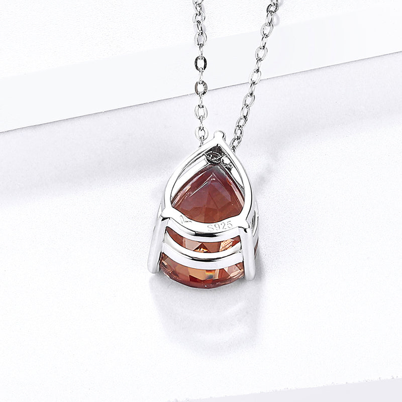 Solitaire Pear Cut Zultanite Diaspore Sterling Silver Necklace