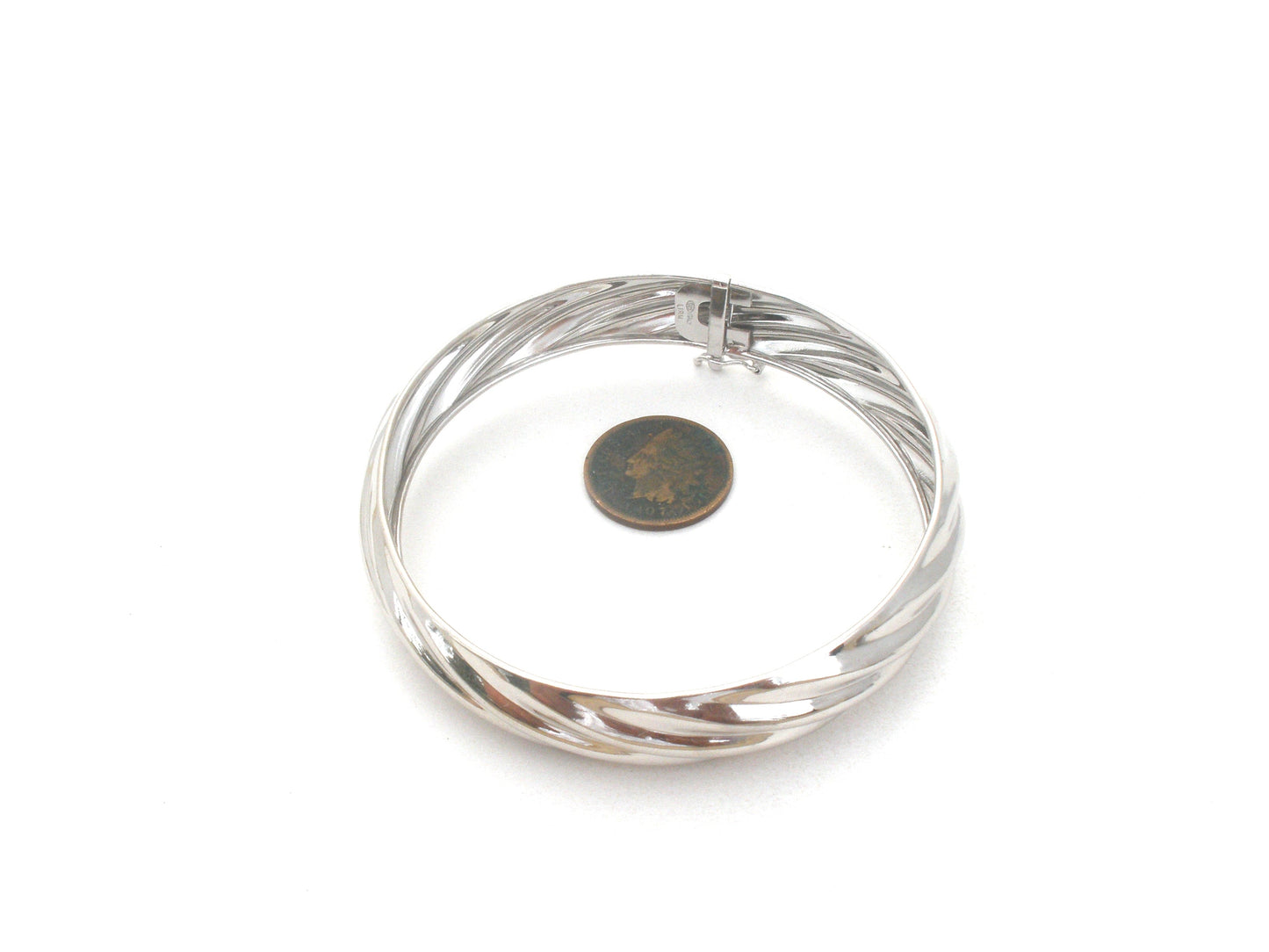 Sterling Silver Bangle Bracelet Italian LIRM