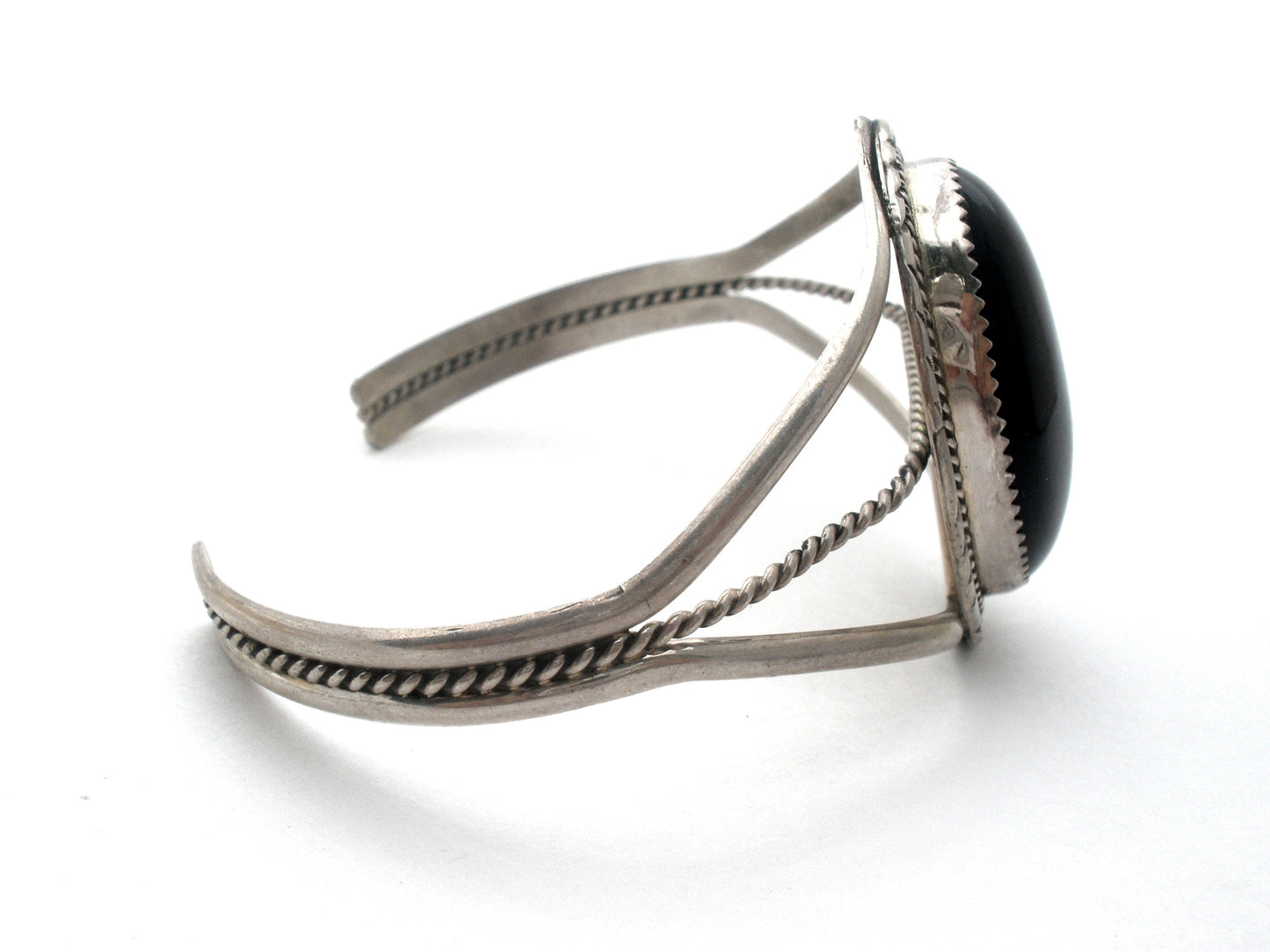 Sterling Silver Black Onyx Cuff Bracelet