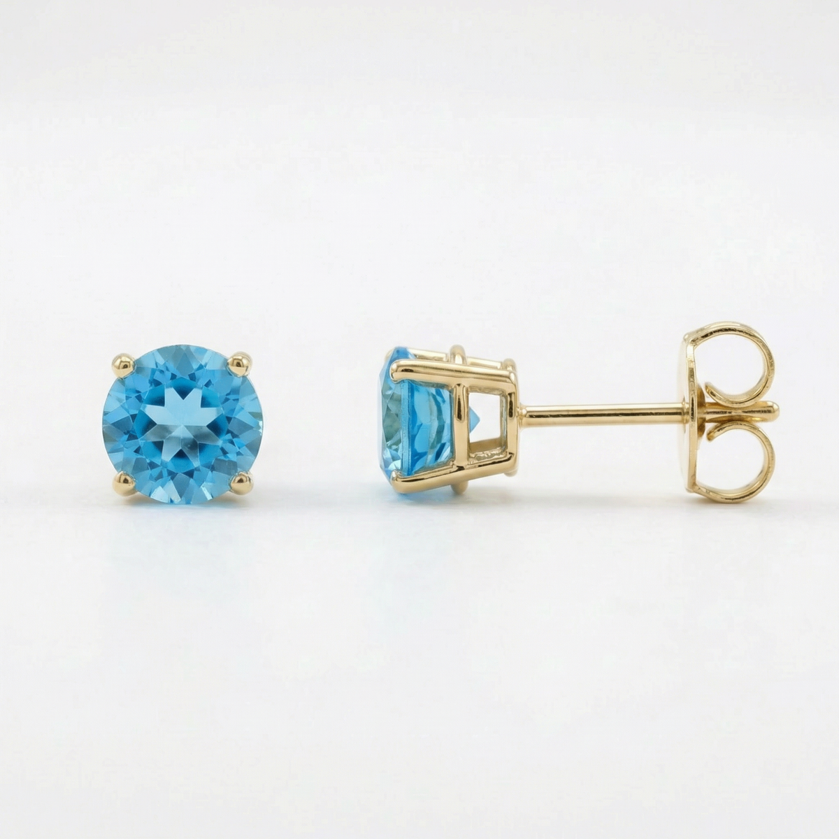 The Everyday Stud | Swiss Blue Topaz