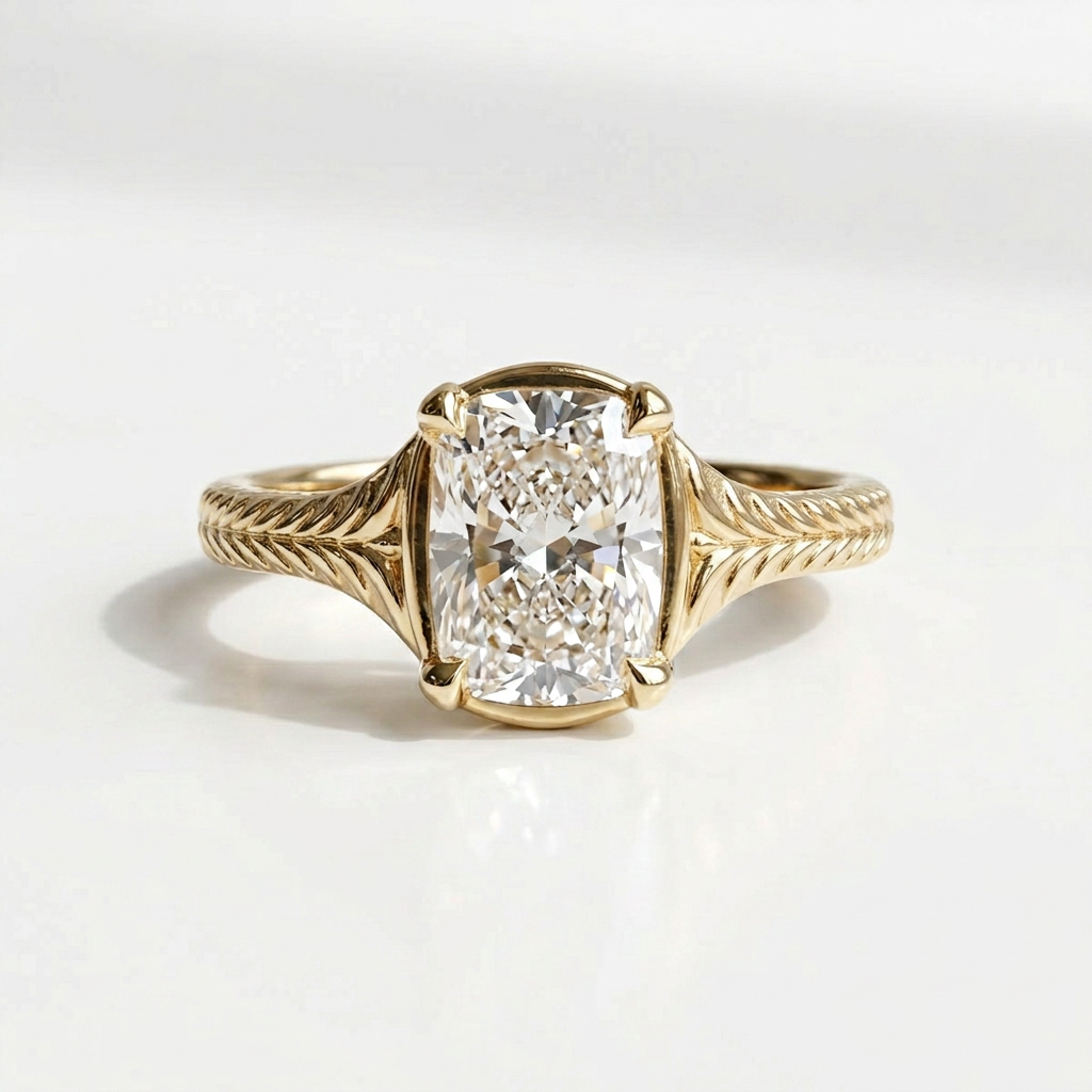 The Gilda Engagement Ring | 2 CTW | Elongated Cushion | IGI Certified